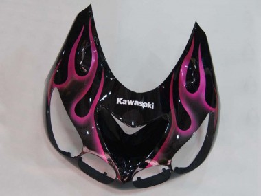 2006-2011 Glossy Black Red Pink Flame Kawasaki ZX14R ZZR1400 Motorcycle Fairings Australia