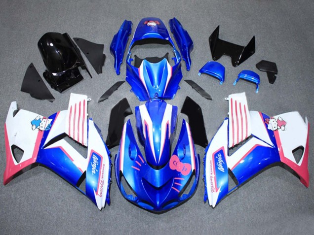 2006-2011 Blue White Pink Kawasaki ZX14R ZZR1400 Motorcycle Fairings Australia