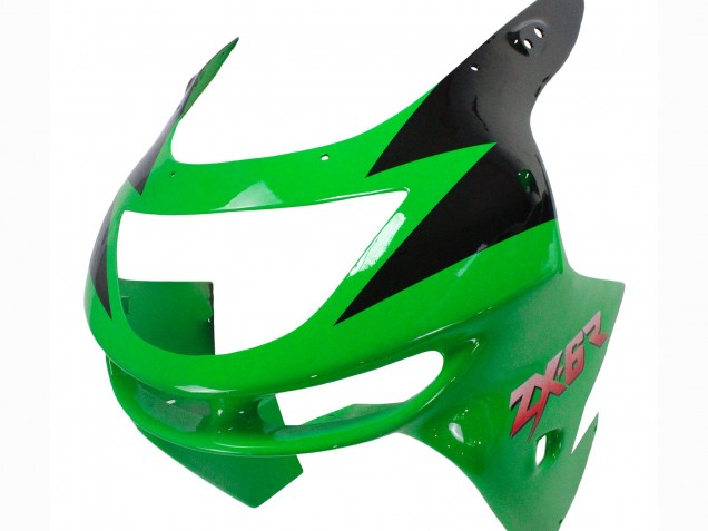 1998-1999 Green White Glossy Black Kawasaki ZX6R Motorcycle Fairings Australia
