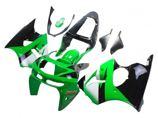 1998-1999 Green White Glossy Black Kawasaki ZX6R Motorcycle Fairings Australia