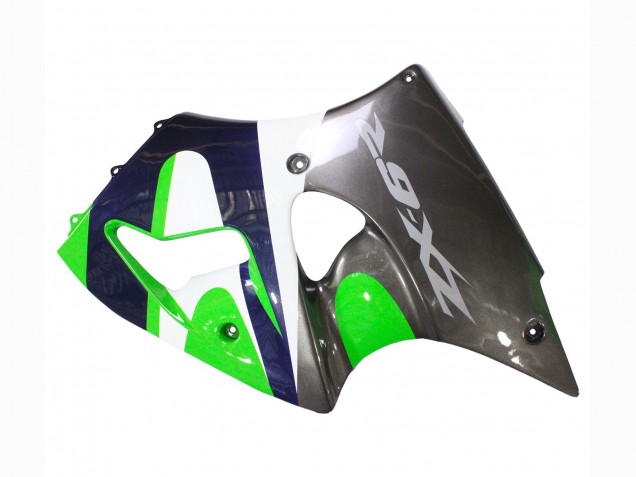 1998-1999 Green White Dark Blue Silver Kawasaki ZX6R Motorcycle Fairings Australia