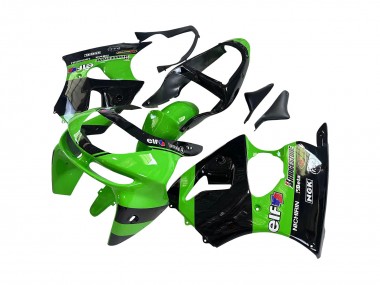 1998-1999 Green Glossy Black Elf Bridgestone Kawasaki ZX6R Motorcycle Fairings Australia
