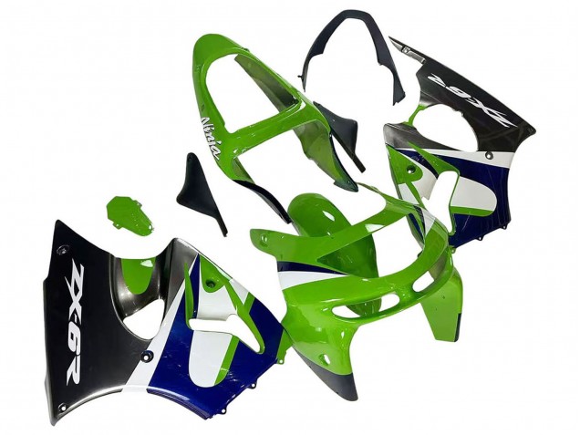 1998-1999 Green White Blue Silver Glossy Black Kawasaki ZX6R Motorcycle Fairings Australia