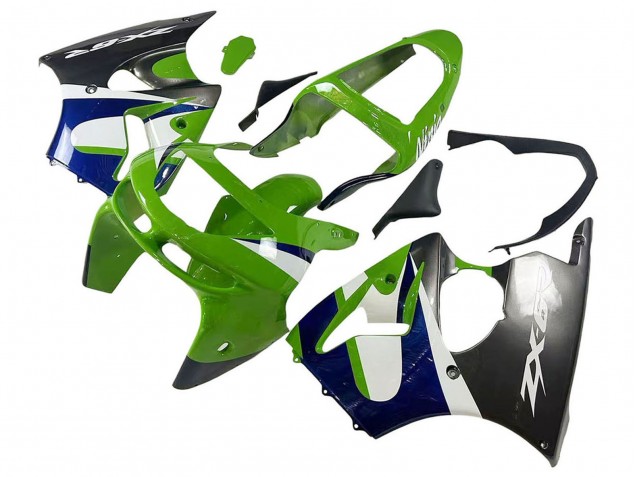 1998-1999 Green White Blue Silver Glossy Black Kawasaki ZX6R Motorcycle Fairings Australia