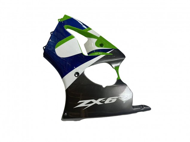 1998-1999 Green White Blue Silver Glossy Black Kawasaki ZX6R Motorcycle Fairings Australia