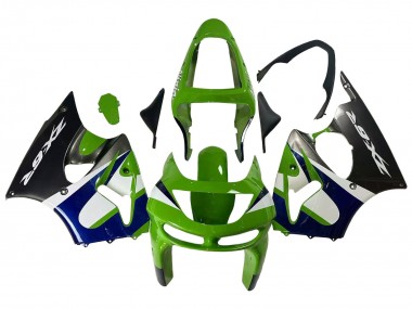 1998-1999 Green White Blue Silver Glossy Black Kawasaki ZX6R Motorcycle Fairings Australia