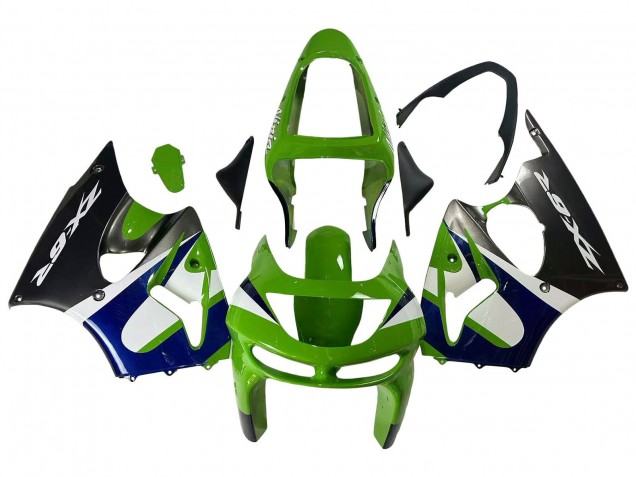 1998-1999 Green White Blue Silver Glossy Black Kawasaki ZX6R Motorcycle Fairings Australia