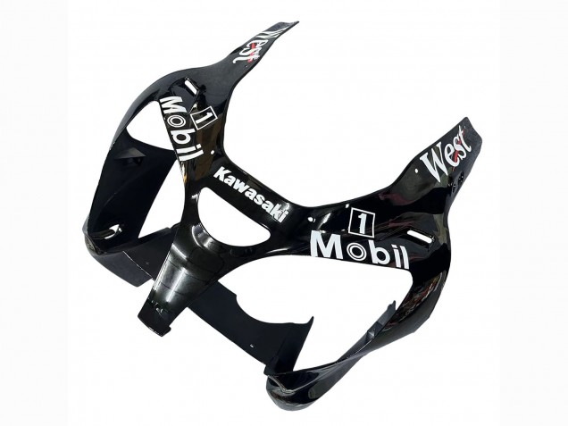 2000-2002 Glossy Black White West Michelin Kawasaki ZX6R Motorcycle Fairings Australia