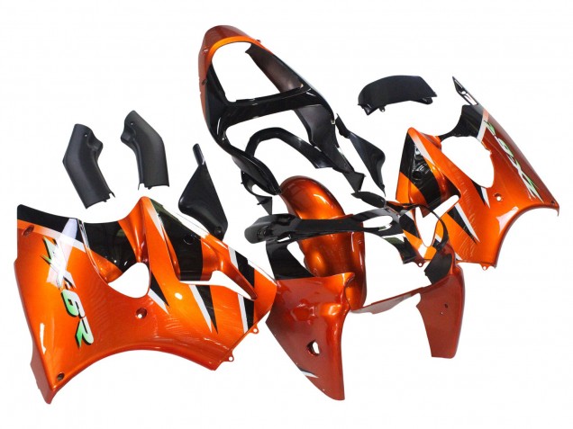 2000-2002 Orange Black Kawasaki ZX6R Motorcycle Fairings Australia