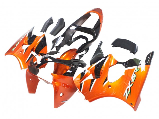 2000-2002 Orange Black Kawasaki ZX6R Motorcycle Fairings Australia