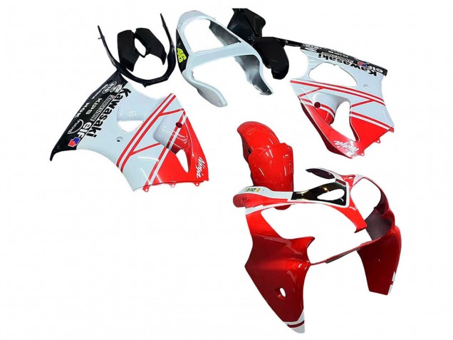 2000-2002 White Red Black Kawasaki ZX6R Motorcycle Fairings Australia