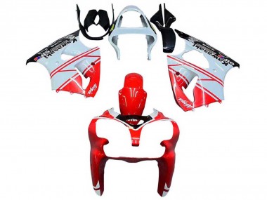 2000-2002 White Red Black Kawasaki ZX6R Motorcycle Fairings Australia
