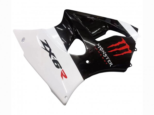 2000-2002 White Black Red Monster Kawasaki ZX6R Motorcycle Fairings Australia