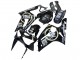 2003-2004 Glossy Black White Motul Lucky Strike Kawasaki ZX6R Motorcycle Fairings Australia