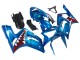 2003-2004 Blue White Red Shark Kawasaki ZX6R Motorcycle Fairings Australia