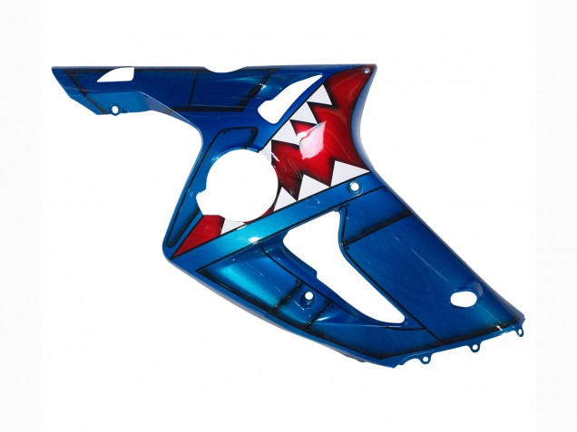 2003-2004 Blue White Red Shark Kawasaki ZX6R Motorcycle Fairings Australia