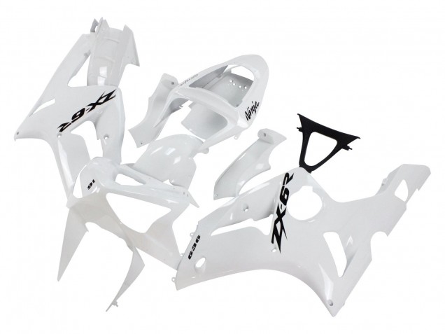 2003-2004 White Black Decals Kawasaki ZX6R Motorcycle Fairings Australia