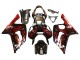 2003-2004 Glossy Black Red Flame Kawasaki ZX6R Motorcycle Fairings Australia