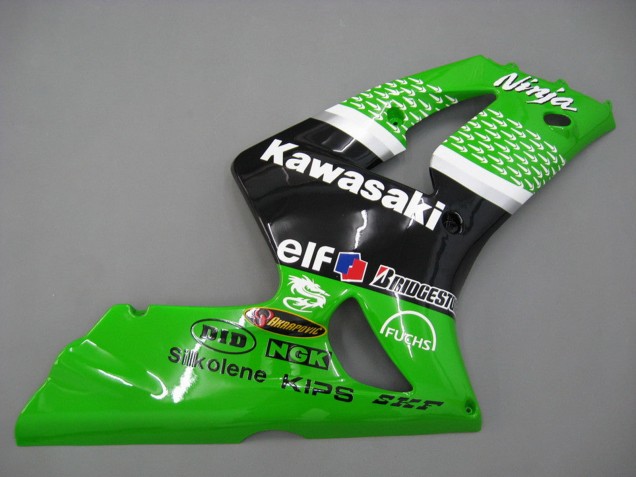 2003-2004 Green White Black Elf Bridgestone Kawasaki ZX6R Motorcycle Fairings Australia