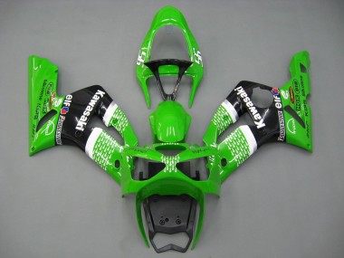 2003-2004 Green White Black Elf Bridgestone Kawasaki ZX6R Motorcycle Fairings Australia