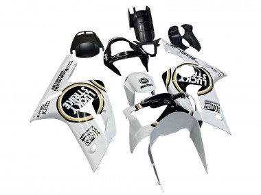 2003-2004 White Black Motul Lucky Strike Kawasaki ZX6R Motorcycle Fairings Australia