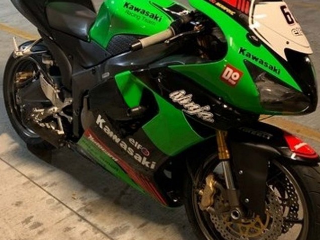2005-2006 Green Red Black Elf 66 Kawasaki ZX6R Motorcycle Fairings Australia