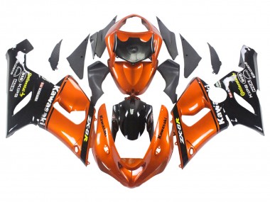 2005-2006 Orange Black Kawasaki ZX6R Motorcycle Fairing Australia