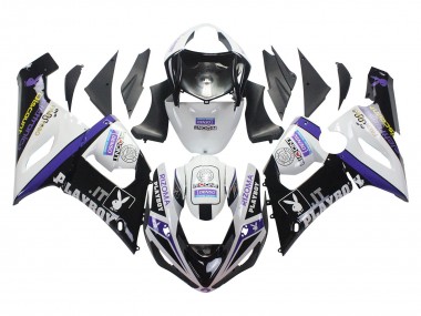 2005-2006 White Purple Black Rizoma Playboy DENSO Kawasaki ZX6R Motorcycle Fairings Australia