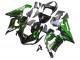 2005-2006 Glossy Black Green Flame Kawasaki ZX6R Motorcycle Fairing Australia