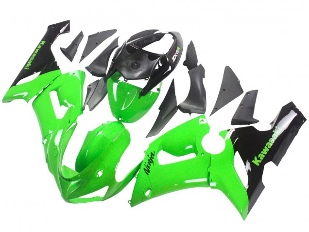 2005-2006 Green Black Ninja Kawasaki ZX6R Motorcycle Fairings Australia