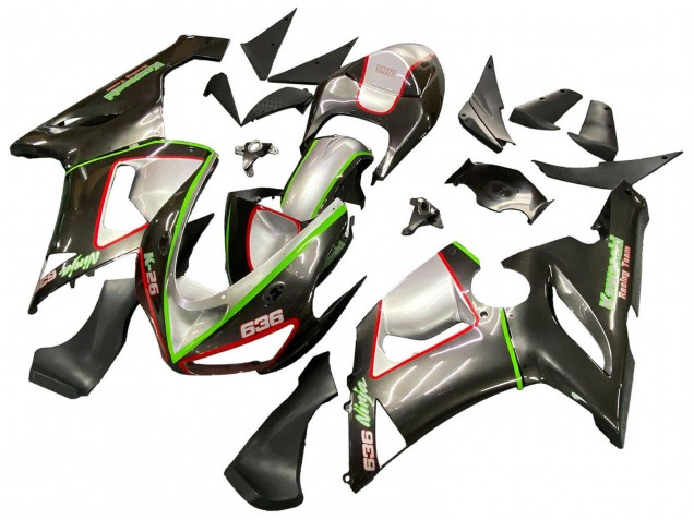 2005-2006 Black Silver Green Red K-26 Kawasaki ZX6R Motorcycle Fairings Australia
