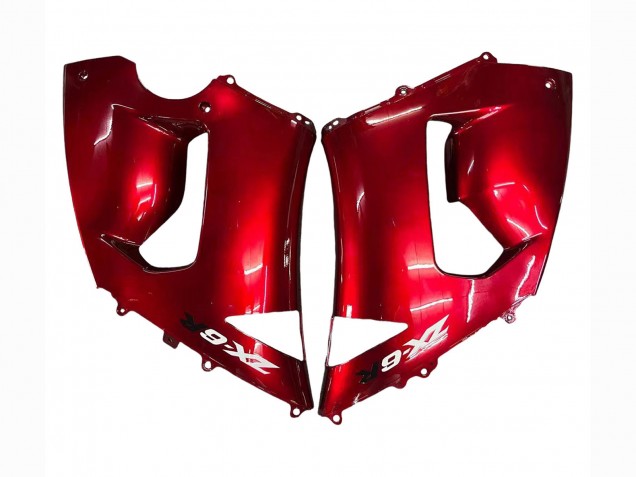 2005-2006 Red Black Kawasaki ZX6R Motorcycle Fairings Australia