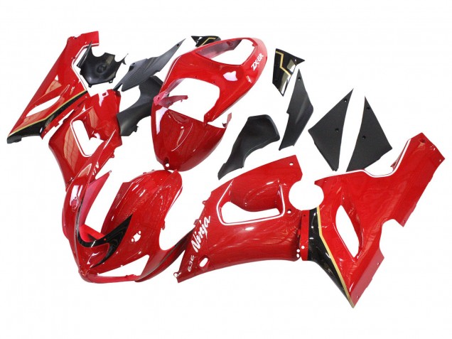 2005-2006 Red Yellow Black Kawasaki ZX6R Motorcycle Fairings Australia