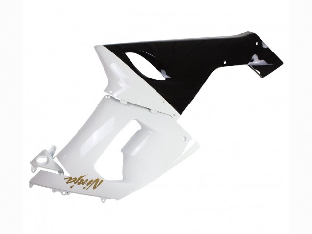2005-2006 White Black Gold Ninja Kawasaki ZX6R Motorcycle Fairings Australia