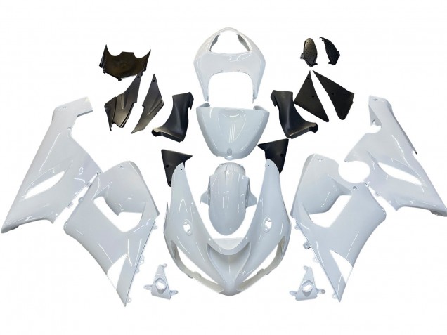 2005-2006 White Kawasaki ZX6R Motorcycle Fairings Australia