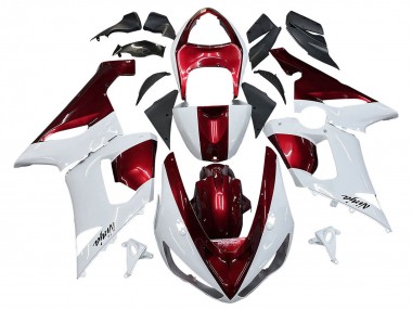 2005-2006 White Red Kawasaki ZX6R Motorcycle Fairings Australia