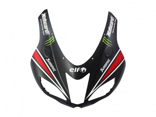 2007-2008 Black White Red with White Snow Decal Ninja Elf Kawasaki ZX6R Motorcycle Fairings Australia