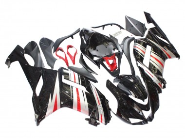 2007-2008 Black Silver Red Ninja Kawasaki ZX6R Motorcycle Fairings Australia