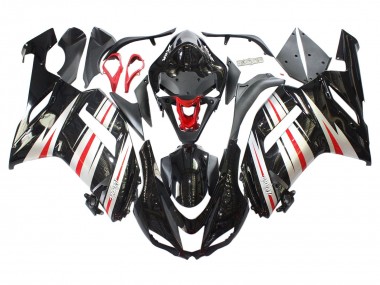 2007-2008 Black Silver Red Ninja Kawasaki ZX6R Motorcycle Fairings Australia