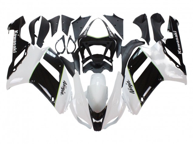 2007-2008 Black White Ninja Kawasaki ZX6R Motorcycle Fairings Australia