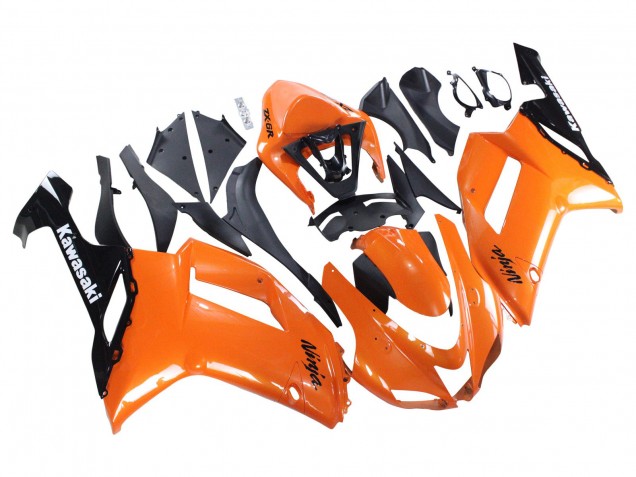 2007-2008 Orange Black Ninja Kawasaki ZX6R Motorcycle Fairings Australia