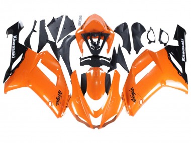 2007-2008 Orange Black Ninja Kawasaki ZX6R Motorcycle Fairings Australia