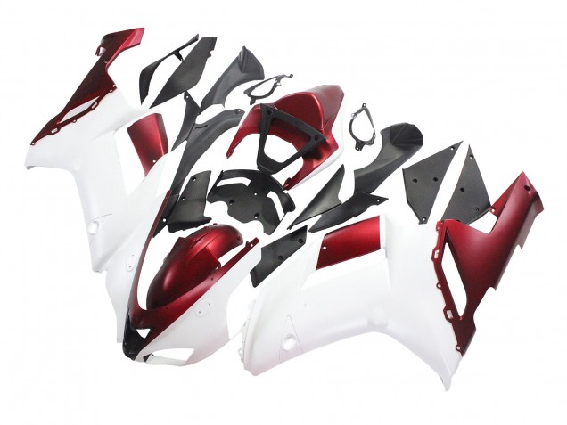 2007-2008 White Red Kawasaki ZX6R Motorcycle Fairing Australia