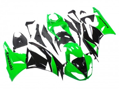2009-2012 Green Glossy Black Kawasaki ZX6R Motorcycle Fairings Australia