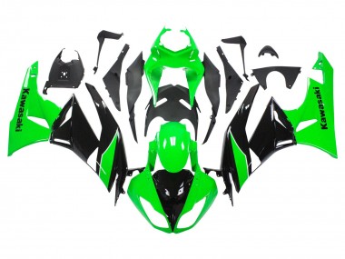 2009-2012 Green Glossy Black Kawasaki ZX6R Motorcycle Fairings Australia