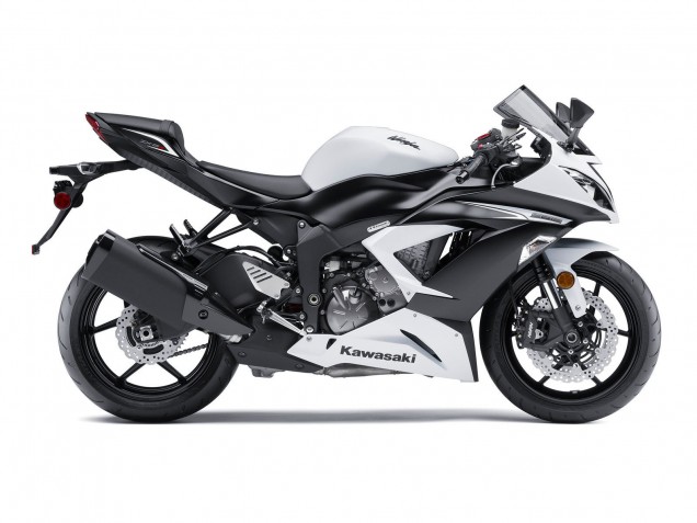 2009-2012 White Matte Black Kawasaki ZX6R Motorcycle Fairing Australia