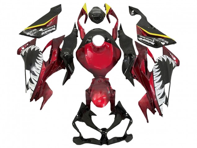 2013-2018 Red Yellow Black White Shark Kawasaki ZX6R Motorcycle Fairings Australia