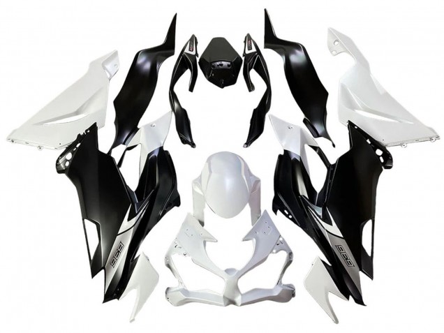 2013-2018 White Matte Black Kawasaki ZX6R Bike Fairings Australia