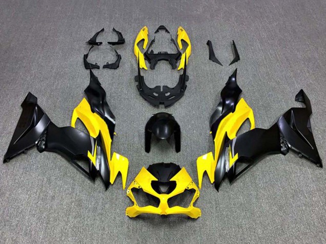 2019-2022 Yellow Matte Black Kawasaki ZX6R Motorcycle Fairings Australia