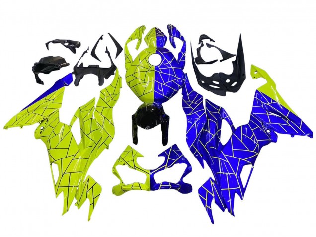 2019-2022 Blue Yellow Kawasaki ZX6R Motorcycle Fairings Australia